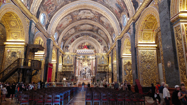 The cathedral of Valletta iside, Malta